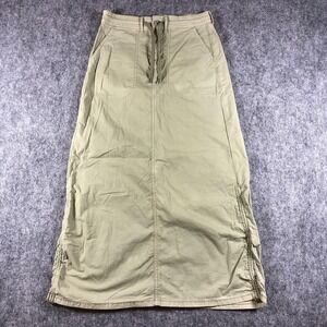 American Eagle Cargo Maxi Skirt Womens 2 Green Low Rise Twill Stretch